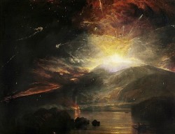 scribe4haxan:  The Eruption of the Souffrier Mountains in the Island of St. Vincent, at Midnight, on the 30th April 1812 ~ by J.M.W. Turner… 