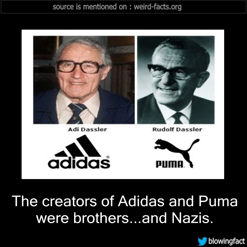 Weird Facts, The creators of Adidas and 