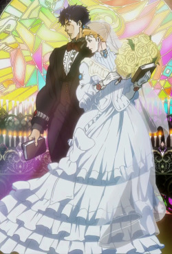 day-zoldyck:  ✿*:･ﾟJonathan Joestar and Erina Pendleton, married February 2 1889 ﾟ･:*✿