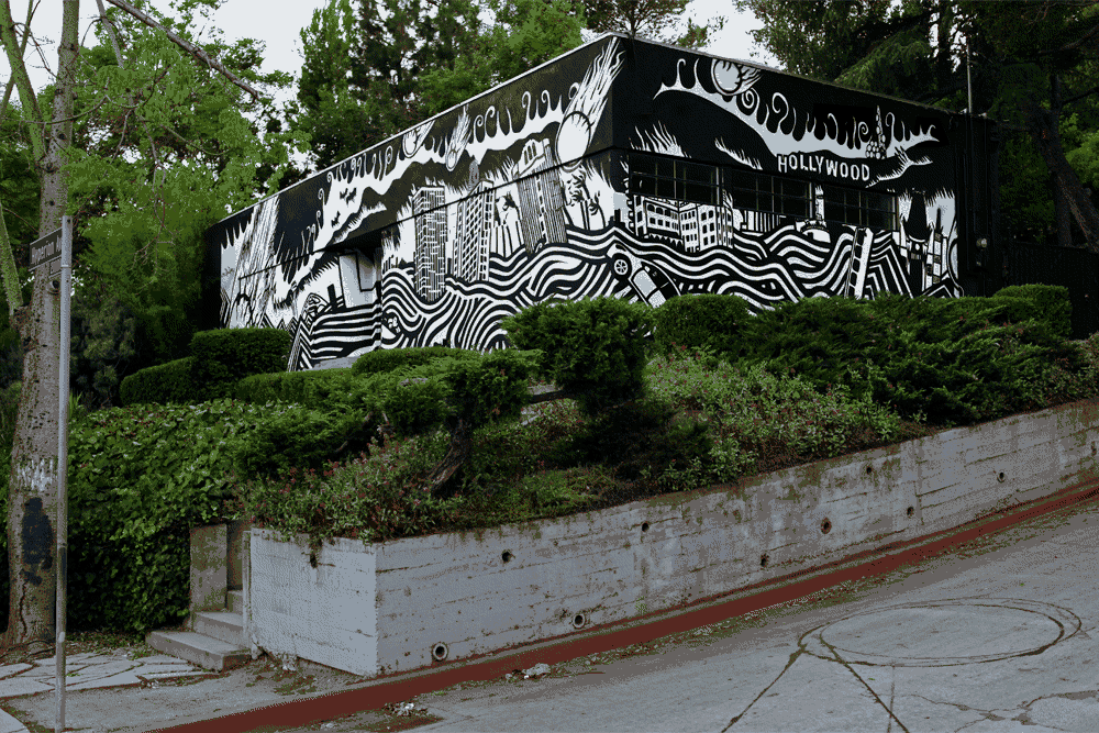 xlrecordings:  Hollywood Dooom GIF by Stanley Donwood x INSA. The XL LA office becomes