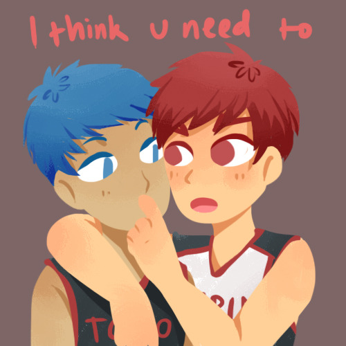 refrainbow:Aomine is an assholeas you can see my comics are very half-assedBonus angel kagami my son