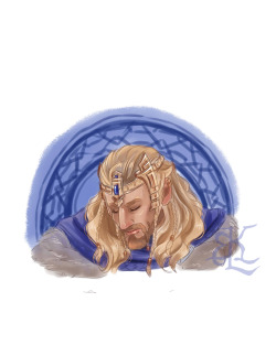 Faerytale-Wings:  Warm Up Doodle, What-If Scenario Of Fili’s Coronation.  