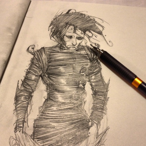 benbasso: Edward Scissorhands study for an exhibition.