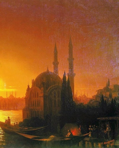 antoniettabrandeisova:Ivan Konstantinovich Aivazovsky, Constantinople (Istanbul) and the Bosphorus, 