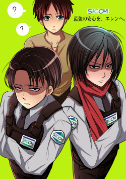 beautiful-illusion-wonder:  Eren’s valiant babysitters bodyguards  source x x  