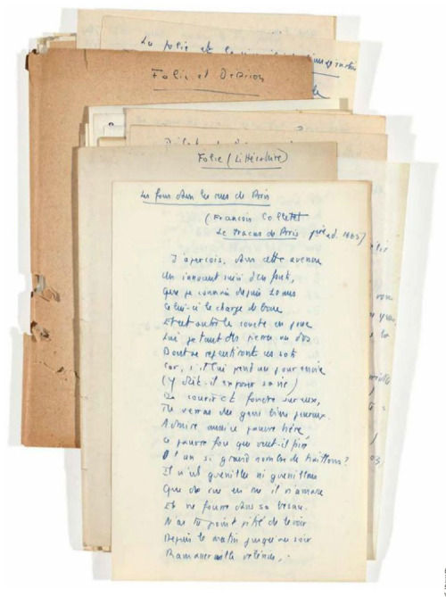 Michel Foucault’s manuscripts.