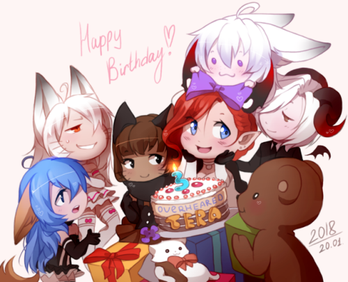 For “Overheared TERA” community third birthday! (*´꒳`*)