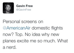 kiroujiswonderland:  Gavin’s conversation with American Airlines 