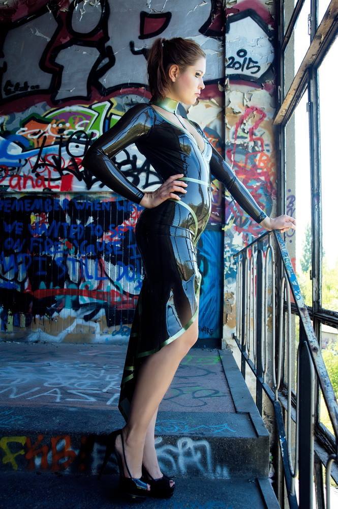 savagewear:Latex Dress by Savage WearModel: Susann OffPhotographer: Holmsohn