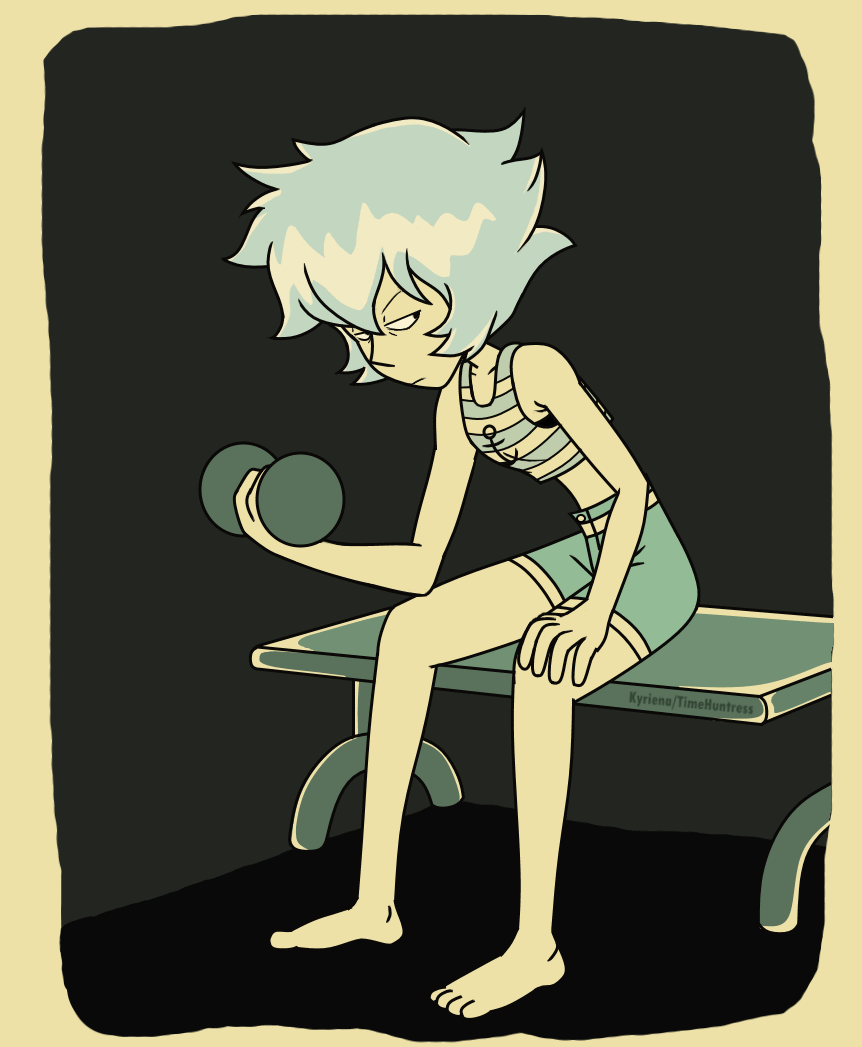 timehuntress:  Lapis getting pumped up for whenever she returns now that SU is back.