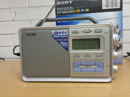 Sony ICF-M60LRDS FM/MW/LW 3-Band RDS Radio, 2002