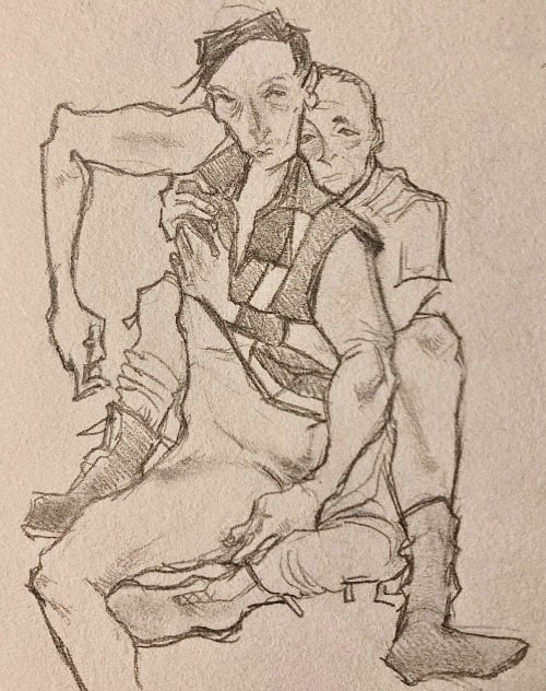 Seated Couple (Schnaul Schiele Study)