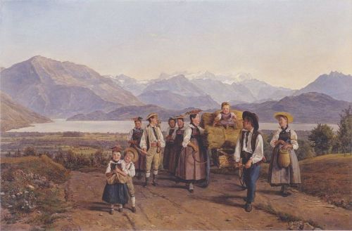 Homecoming from the harvest (On Lake Zug), 1844, Ferdinand Georg Waldmüller