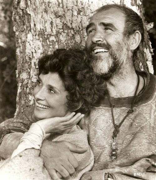 audreyhepburnforever:Audrey with Sean Connery on the set of ‘Robin and Marian’ (1976).