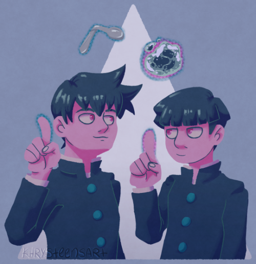 khrysteensart:Psychic Brothers Unnecessarily Extra While Doing Dishes