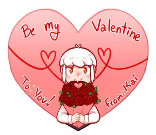 Examples of my YCH’s feat.My Valentines day Muse: Kai for #1Avery and Virgil for #2