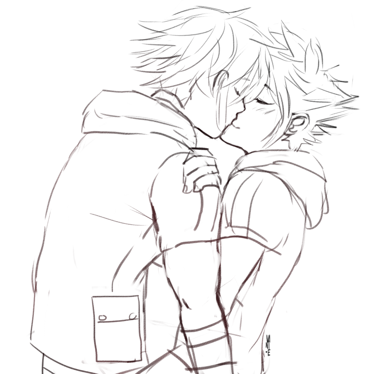 vani-e:  ｋｉｓｓ ｍｅ ｏｎｃｅ, ｋｉｓｓ ｍｅ ｔｗｉｃｅdrawing