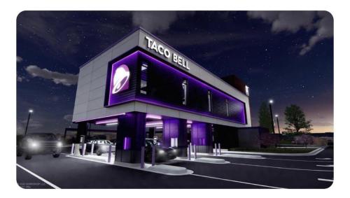 goueznou:hoovse:evilbuildingsblog: New Taco Bell drive-through design Meet me at asexual villain tac