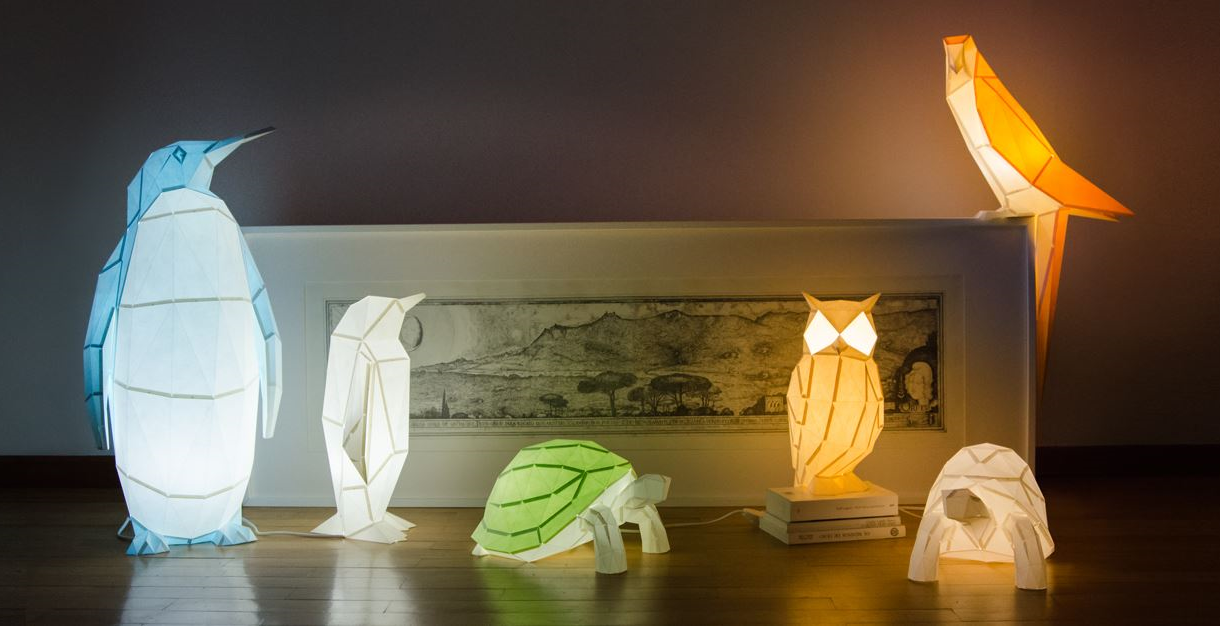 possit-de-tenebris: sosuperawesome:  DIY Papercraft Lamps by OWL Paper Lamps on Etsy