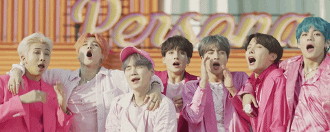 BTS IS BACK WITH A NEW ALBUM. GIFs from their new music video ‘Boy With Luv ft. Halsey&rs