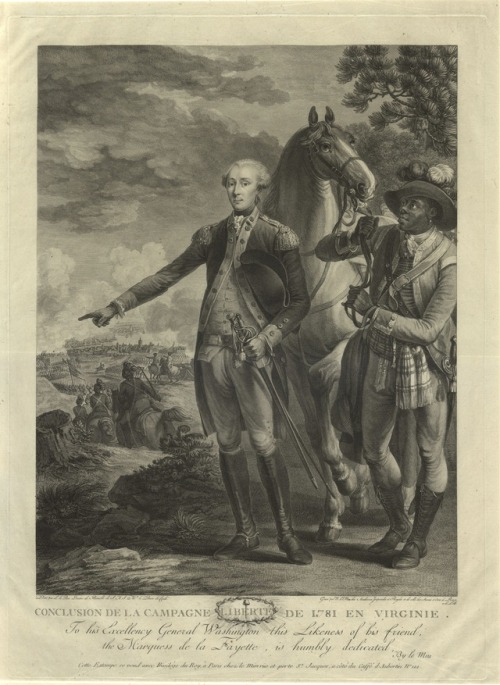 The Marquis de Lafayette and James Armistead, an enslaved spy who infiltrated the camp of Lord Cornw