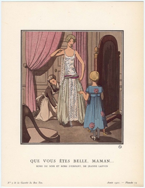 French fashions of the 1920s from the Gazette du Bon Ton1. Bianchini-Ferier, Nov 19222. House of Wor