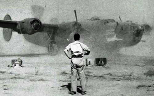 usaac-official:Sack Time Sally of the 389th Bomb Group on the ground in Libya, 1943