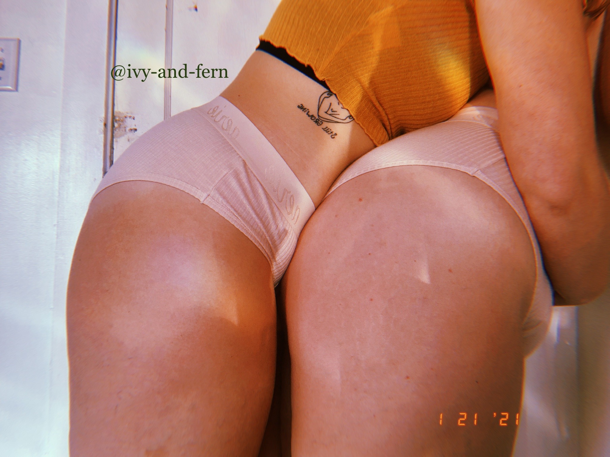 ivy-and-fern:She decided to take pics with me!  And then we realized we were wearing the same exact undies!!!  (They didn’t stay on for much longer after these pics were taken ;))- Ivy 🌲🌲🌲