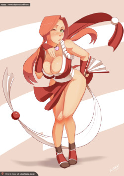 artbysinner:  Silly Girl cosplaying as Mai Shiranui from KOF. Art by Sinner! 