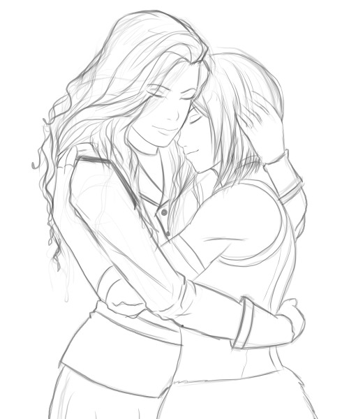 artkitt-creations:  Korrasami Hug process images  This is how I painted it.  DeviantArt  *  Instagra