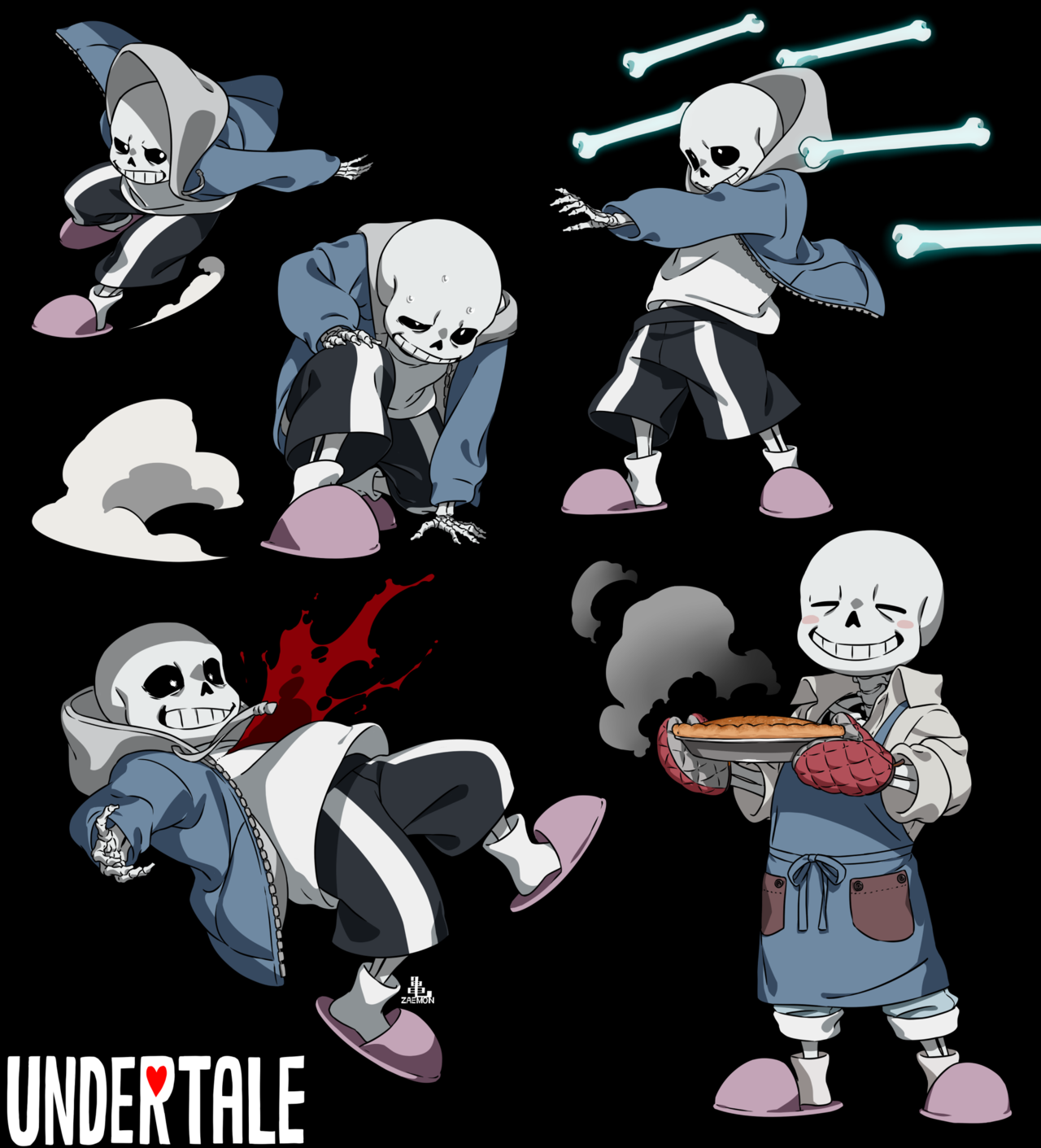 sans (undertale) drawn by sakekuzu_no_ame