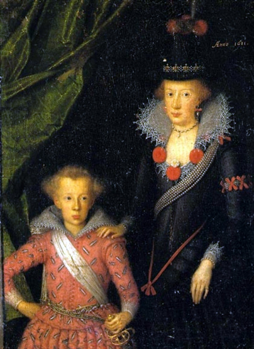  Danish Royal family portraits from 1611 by Jacob van der Doordt;Christian IV and Anne Catherine of 