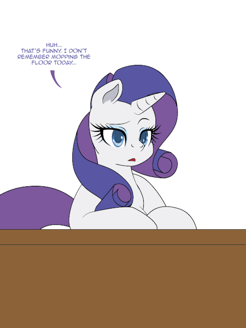 twixie-answers:  Good time to mop it now. (Sorry for the slow updates. Commissions are kicking my butt atm)  XD