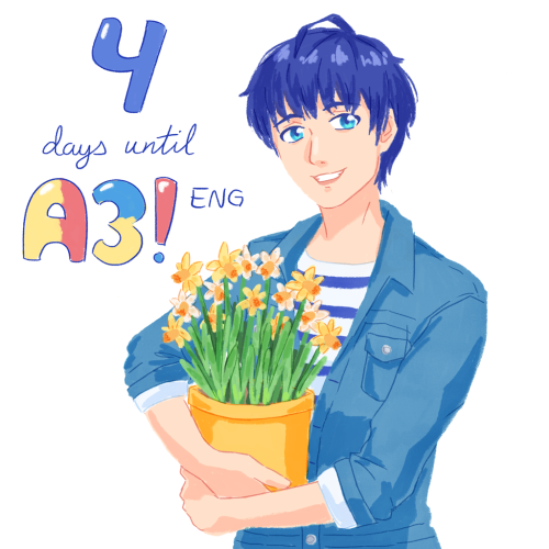 i participated in a twitter countdown for the release of A3! in English! (#a3gamecountdown) it was n