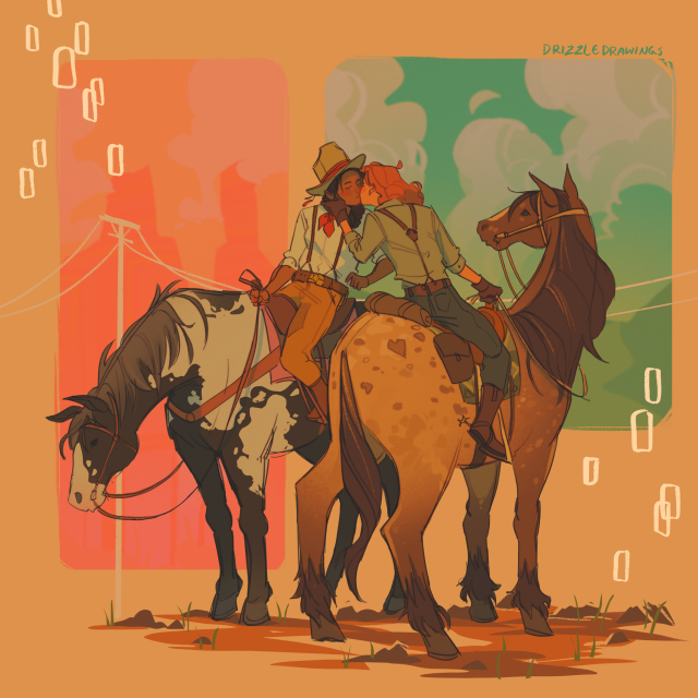 drizzledrawings:ALTLesbian cowboys anyone?