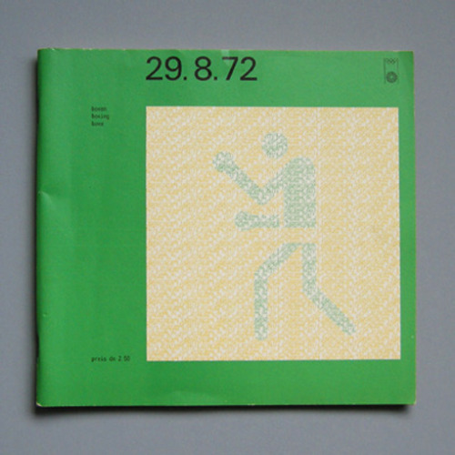 Otl Aicher, daily programme brochures for the Olympics, 1972. See more: Source