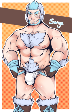 fluffed-up-cloud:  this time made a gijijnka for my Beartic, Sarge! He’s a wrestler 