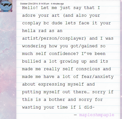   ((pssst psa for everyone, please don&rsquo;t use the fanmail feature if you&rsquo;re