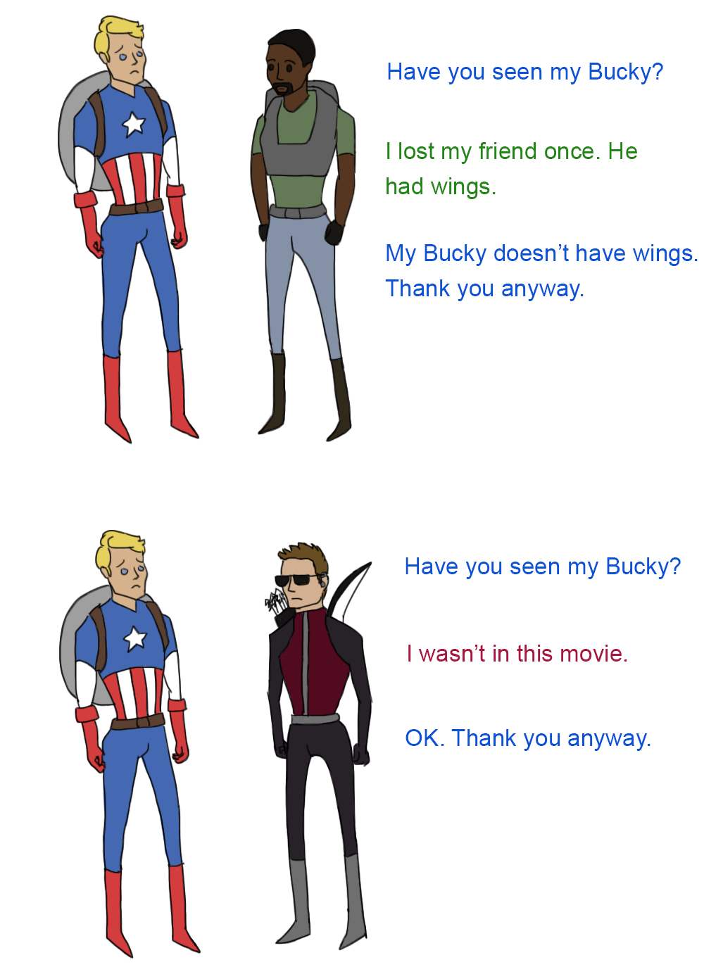 avengersonna:  buckybernes:  foxywinchester:  i want my hat back more like the exact
