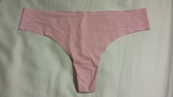 violet8kay:  Pink nylon/spandex thong. Medium.Super soft!SOLD