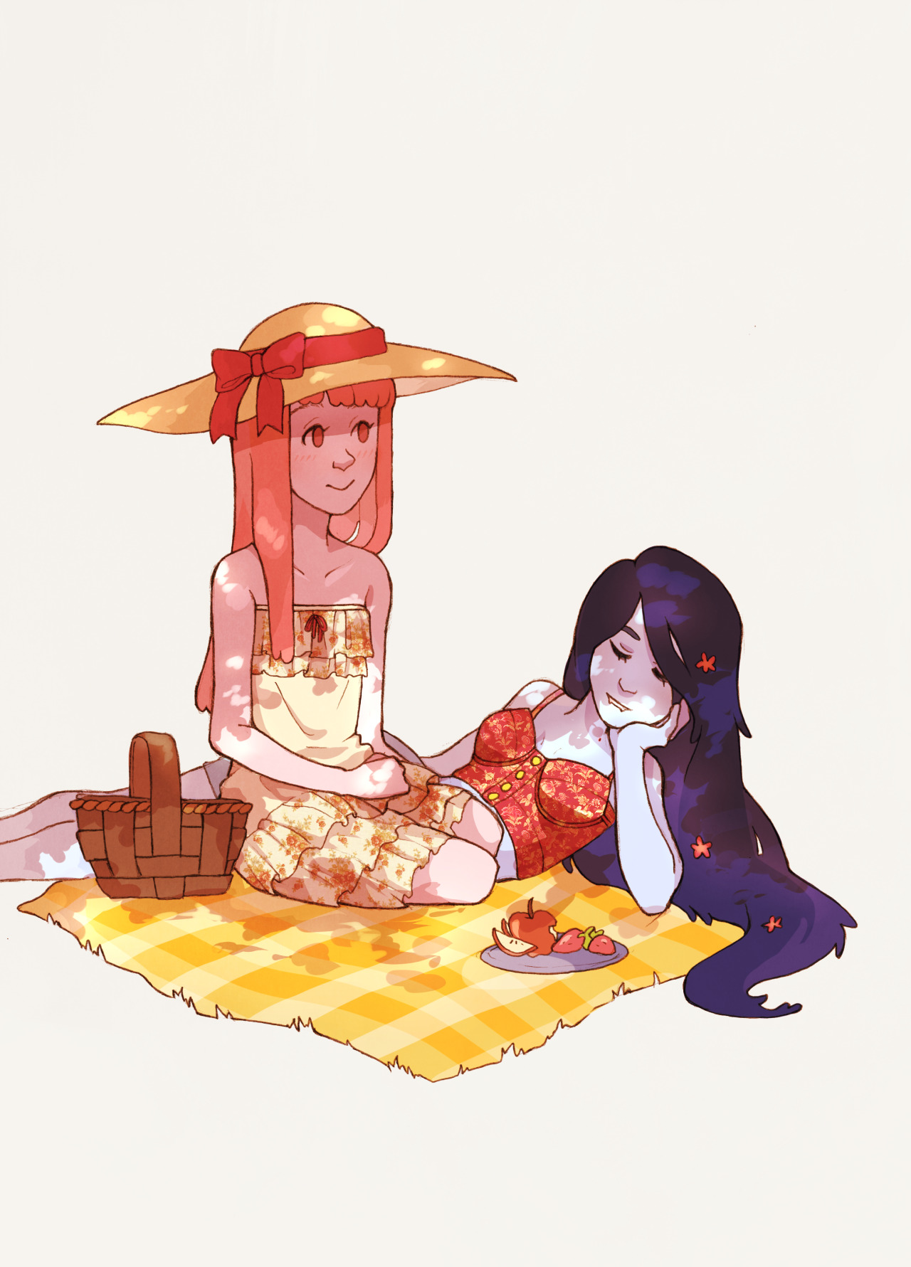 alexiadraws:  summer is perfect for girlfriend picnics 