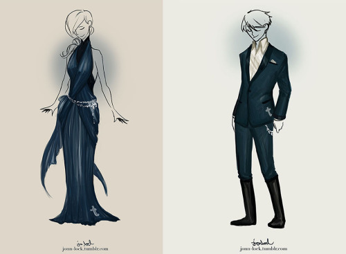 jonn-lock:  Humanization Formal. In order from top to bottom: dA, Chrome, Tumblr, Youtube, and Twitter. They’re the sets I have done so far in one post! I must say the suits were the hardest to design because they’re so simple, so I had to play around