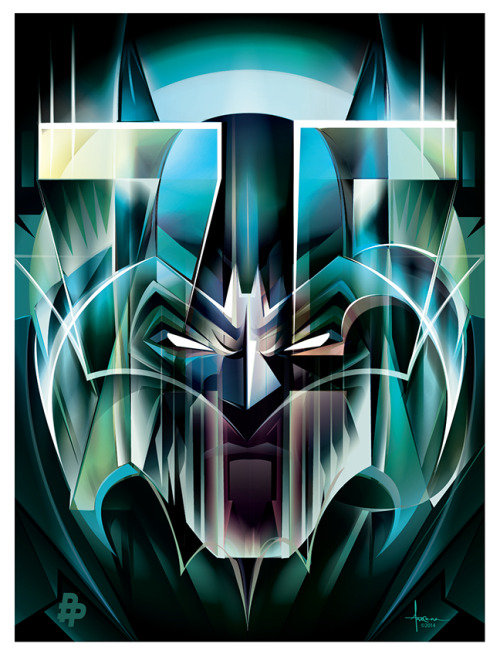 herochan:  I Bleed for Gotham & The Face of Gotham  Illustrated by Orlando Arocena ll Facebook Part of the Poster Posse’s, Batman 75th Anniversary tribute project, over at Blurppy.