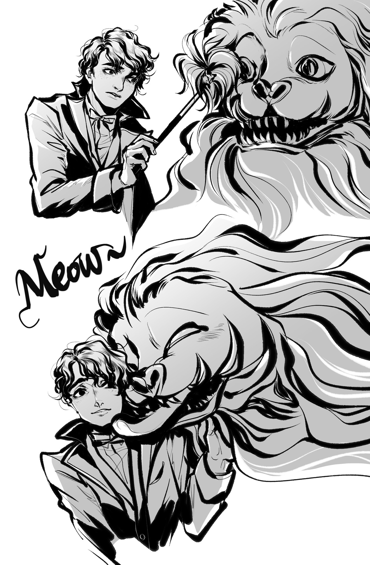 botanicaxu:  Just watched the movie today. Newt and Zouwu are just so cute XD