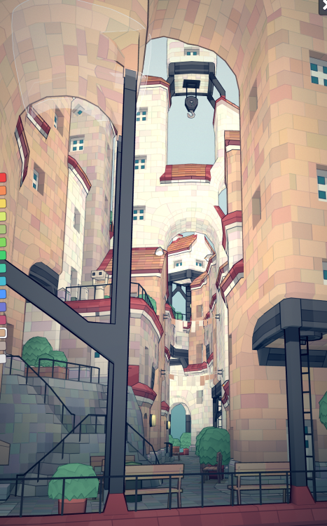 yuumei-art:Another paintover from @OskSta’s #TownScaper game :DEverything you can build in the game 