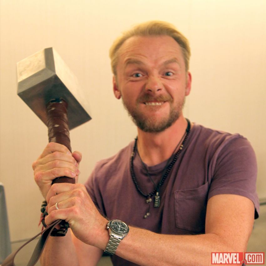 marvelentertainment:  Check out photos and video from Simon Pegg&rsquo;s recent