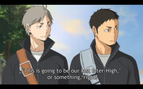 twinkle-twinkle-little-fuck:Suga and Daichi are having none of your third year sports anime crap