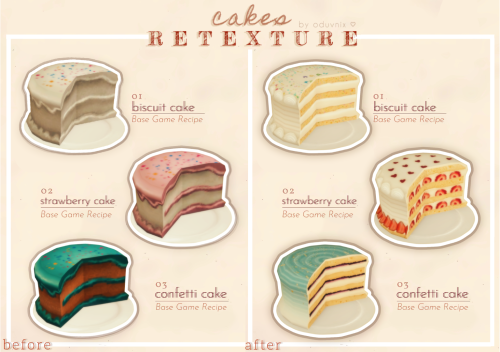 🍰 CAKES RETEXTURE 🍰