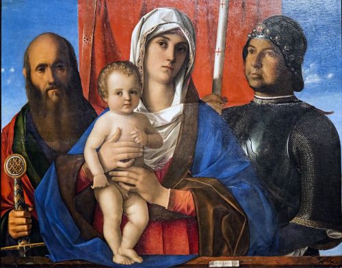 koredzas:Giovanni Bellini - Madonna and Child with Saint Paul and Saint George. 1487