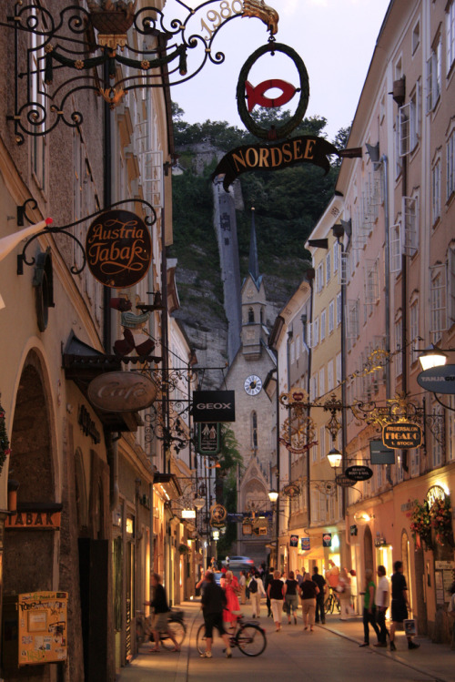 worldwaits:Old Town, Salzburg, Austria Salzburg, Austria has a lot to offer year round and the peopl
